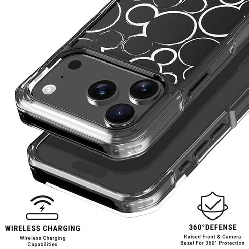 Disney Mickey Mouse Logo Pattern iPhone 18 Pro Clear Case