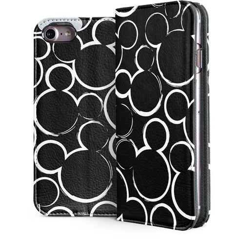 Disney Mickey Mouse Logo Pattern iPhone 7 Folio Case