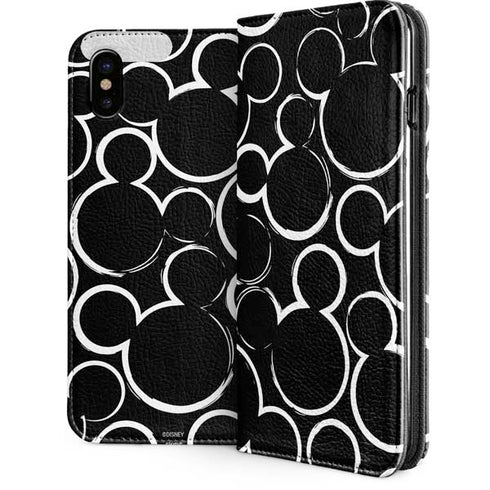 Disney Mickey Mouse Logo Pattern iPhone 8 Folio Case