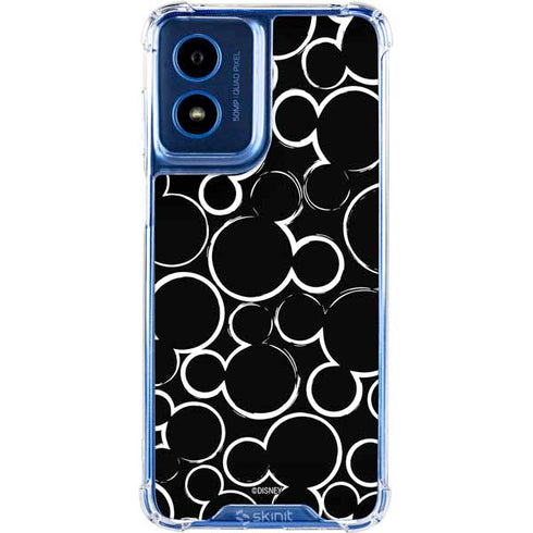 Disney Mickey Mouse Logo Pattern Moto G 5G (2024) Clear Case