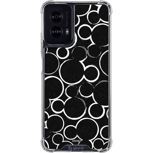 Disney Mickey Mouse Logo Pattern Moto G Power 5G (2024) Clear Case