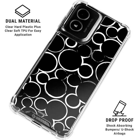 Disney Mickey Mouse Logo Pattern Moto G Power 5G (2024) Clear Case