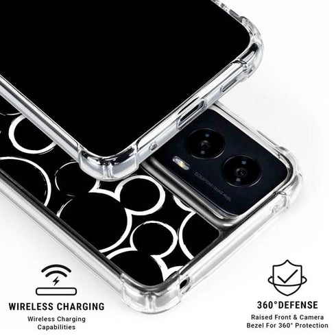 Disney Mickey Mouse Logo Pattern Moto G Power 5G (2024) Clear Case