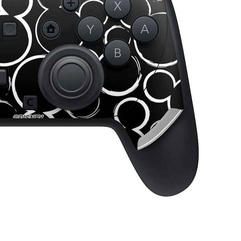 Disney Mickey Mouse Logo Pattern Nintendo Switch 2 (2025) Pro Controller Skin