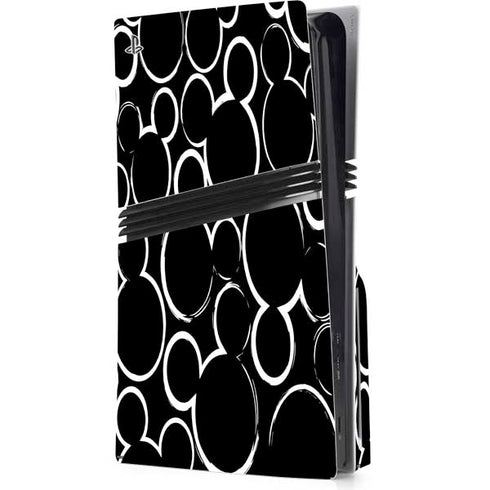 Disney Mickey Mouse Logo Pattern PS5 Pro Disk Console Skin