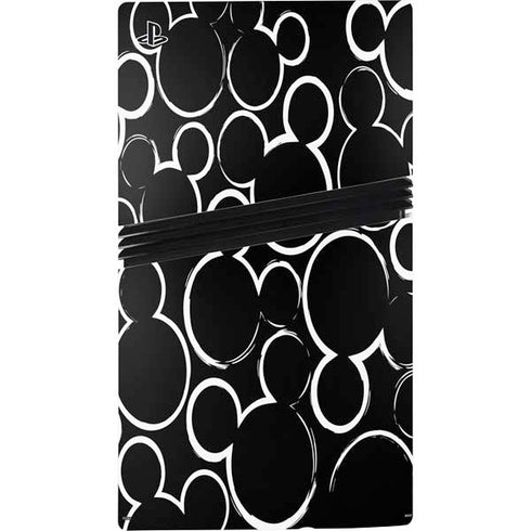 Disney Mickey Mouse Logo Pattern PS5 Pro Disk Console Skin