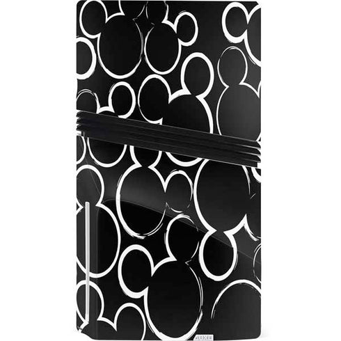Disney Mickey Mouse Logo Pattern PS5 Pro Disk Console Skin