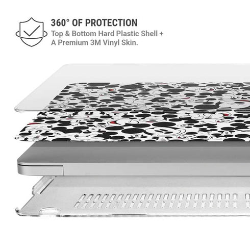 Disney Mickey Mouse Face Pattern MacBook Pro 13in (2020) Case plus Skin