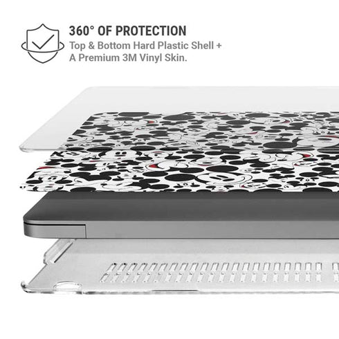 Disney Mickey Mouse Face Pattern MacBook Pro 14in (2021-24) Case plus Skin