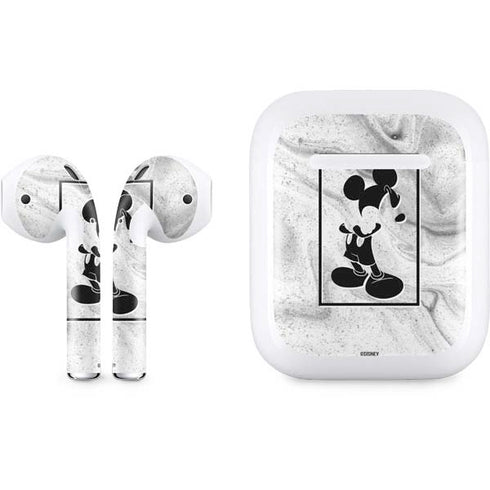 Disney Mickey Mouse Shape on Marble Apple AirPods Skin