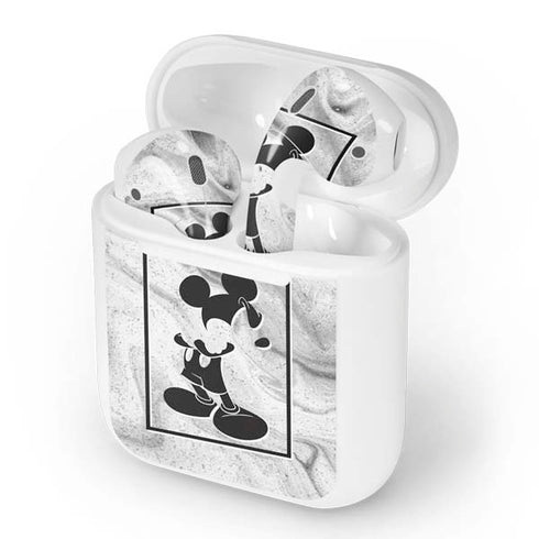 Disney Mickey Mouse Shape on Marble Apple AirPods Skin