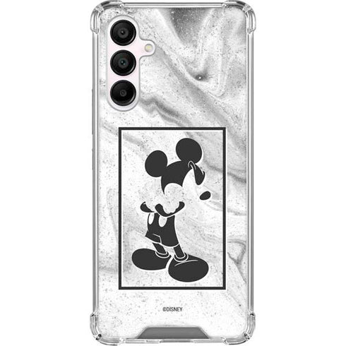 Disney Mickey Mouse Shape on Marble Galaxy A16 5G Clear Case