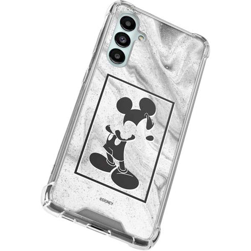 Disney Mickey Mouse Shape on Marble Galaxy A16 5G Clear Case