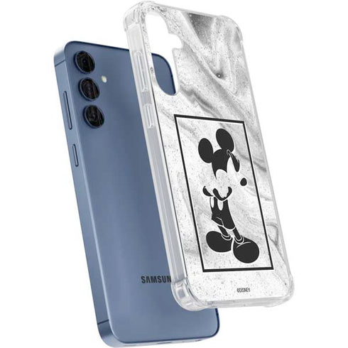 Disney Mickey Mouse Shape on Marble Galaxy A35 5G Clear Case