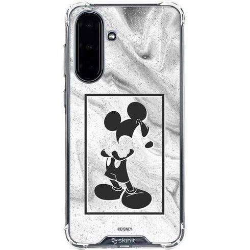Disney Mickey Mouse Shape on Marble Galaxy A36 5G Clear Case