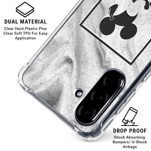 Disney Mickey Mouse Shape on Marble Galaxy A36 5G Clear Case