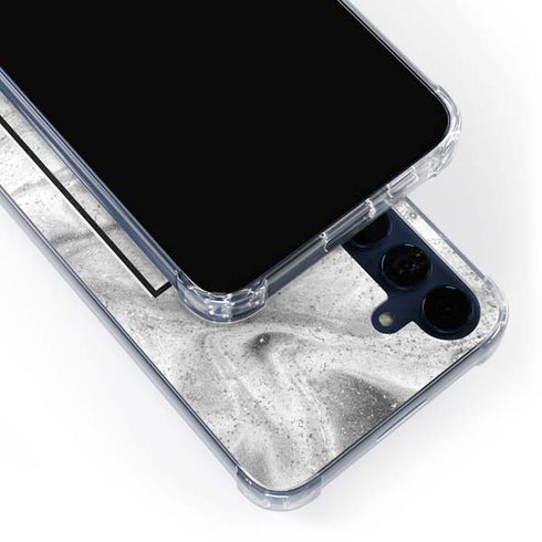 Disney Mickey Mouse Shape on Marble Galaxy A55 5G Clear Case