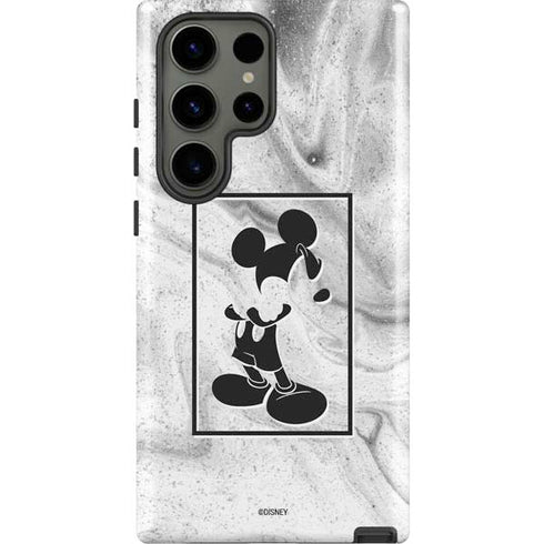 Disney Mickey Mouse Shape on Marble Galaxy S23 Ultra Pro Case
