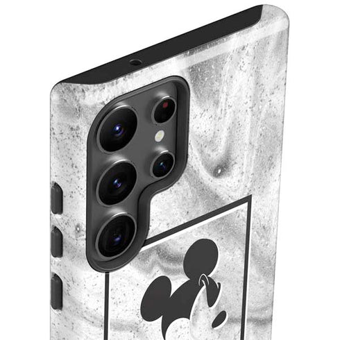Disney Mickey Mouse Shape on Marble Galaxy S23 Ultra Pro Case