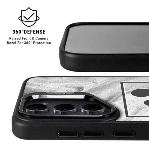 Disney Mickey Mouse Shape on Marble Galaxy S24 FE Kickstand Case