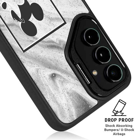 Disney Mickey Mouse Shape on Marble Galaxy S24 Kickstand Case