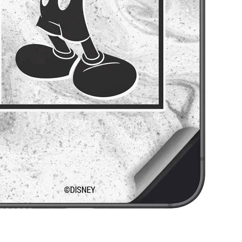 Disney Mickey Mouse Shape on Marble Galaxy S25 Plus Skin