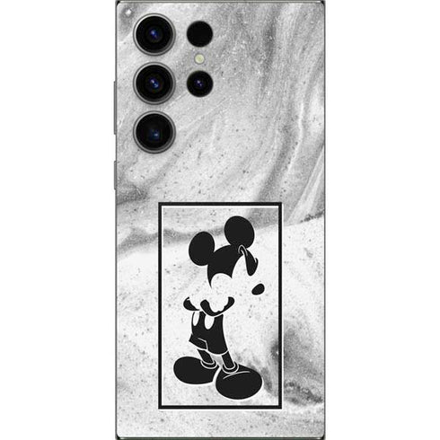 Disney Mickey Mouse Shape on Marble Galaxy S24 Ultra Skin
