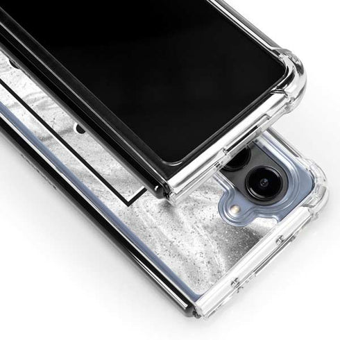 Disney Mickey Mouse Shape on Marble Galaxy Z Fold5 5G Clear Case