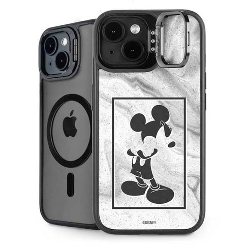 Disney Mickey Mouse Shape on Marble iPhone 13 Kickstand Case