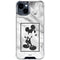 Disney Mickey Mouse Shape on Marble iPhone 15 Clear Case