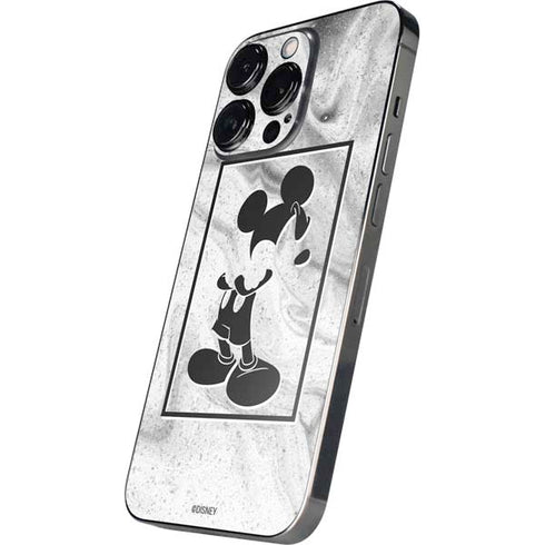 Disney Mickey Mouse Shape on Marble iPhone 15 Pro Max Skin