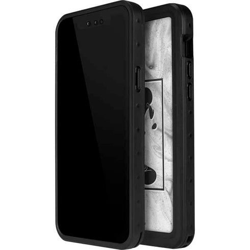 Disney Mickey Mouse Shape on Marble iPhone 15 Pro Waterproof Case