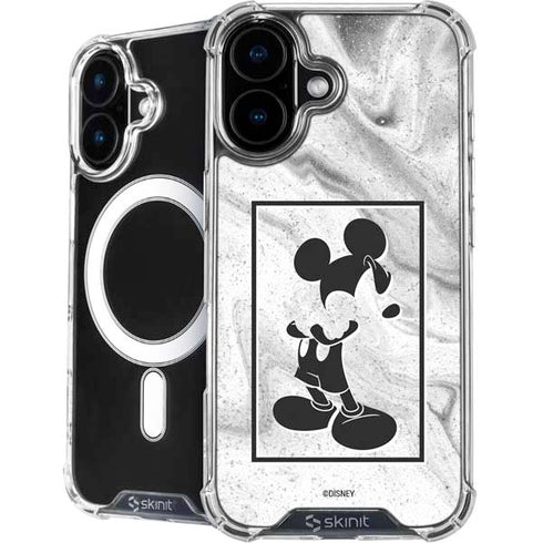 Disney Mickey Mouse Shape on Marble iPhone 16 MagSafe Case