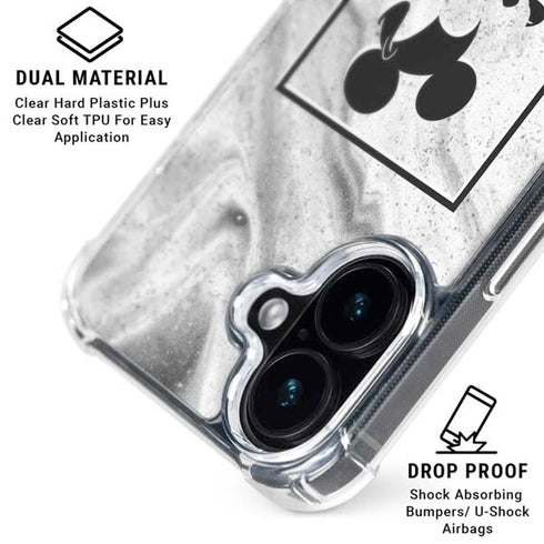Disney Mickey Mouse Shape on Marble iPhone 16 Plus MagSafe Case