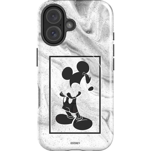 Disney Mickey Mouse Shape on Marble iPhone 16 Plus Magsafe Impact Case