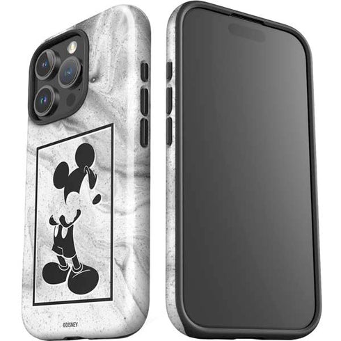 Disney Mickey Mouse Shape on Marble iPhone 16 Pro Impact Case