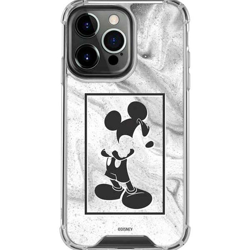Disney Mickey Mouse Shape on Marble iPhone 16 Pro Max Clear Case