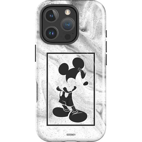 Disney Mickey Mouse Shape on Marble iPhone 16 Pro Max Magsafe Impact Case
