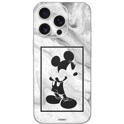 Disney Mickey Mouse Shape on Marble iPhone 16 Pro Skin