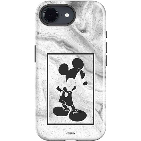 Disney Mickey Mouse Shape on Marble iPhone 16e Impact Case