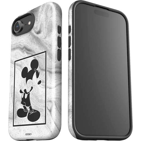 Disney Mickey Mouse Shape on Marble iPhone 16e Impact Case