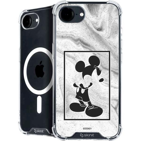 Disney Mickey Mouse Shape on Marble iPhone 16e MagSafe Case