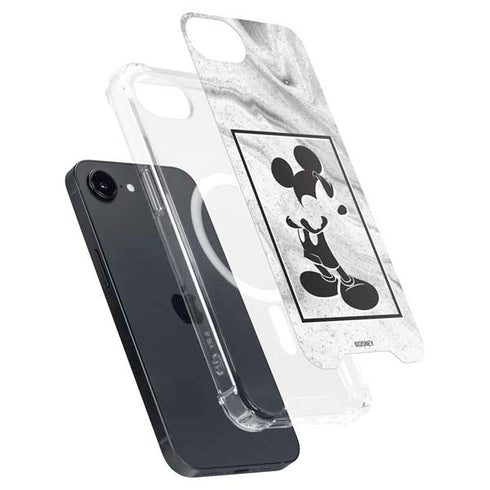 Disney Mickey Mouse Shape on Marble iPhone 16e MagSafe Case