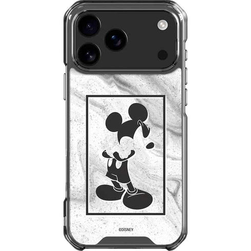 Disney Mickey Mouse Shape on Marble iPhone 18 Pro Max Clear Case