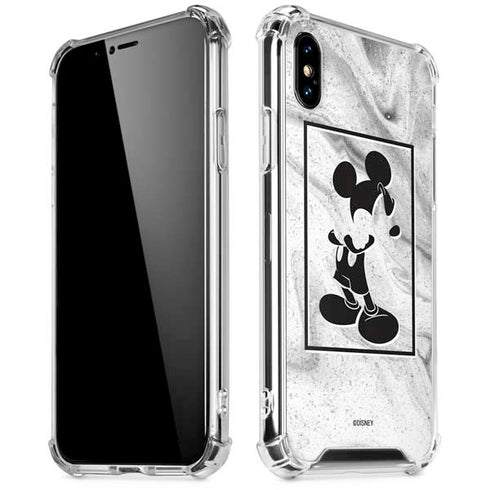 Disney Mickey Mouse Shape on Marble iPhone X/XS Clear Case