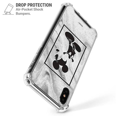 Disney Mickey Mouse Shape on Marble iPhone X/XS Clear Case