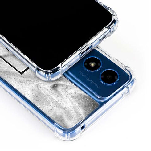 Disney Mickey Mouse Shape on Marble Moto G 5G (2024) Clear Case