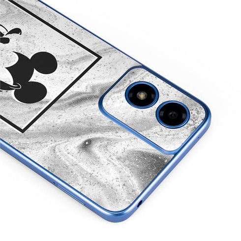 Disney Mickey Mouse Shape on Marble Moto G Play 4G (2024) Skin