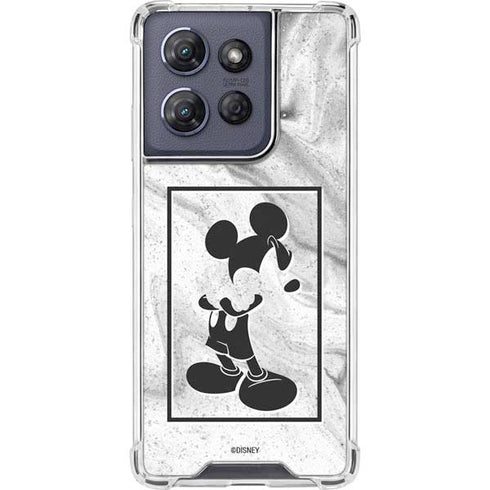 Disney Mickey Mouse Shape on Marble Moto G Play 5G (2025) Clear Case