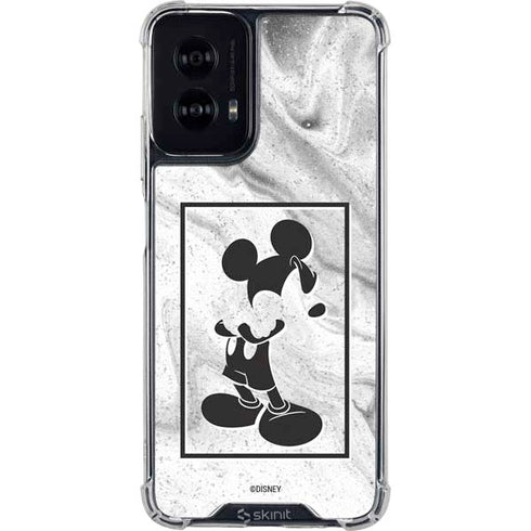 Disney Mickey Mouse Shape on Marble Moto G Power 5G (2024) Clear Case